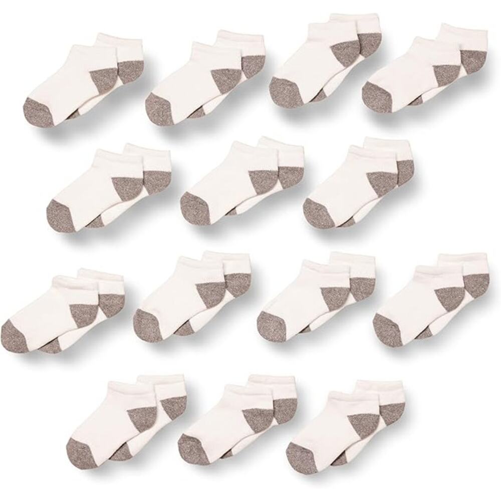 New 14 Pairs Amazon Essentials Toddlers Size 4-5T Ankle Low Cut Socks